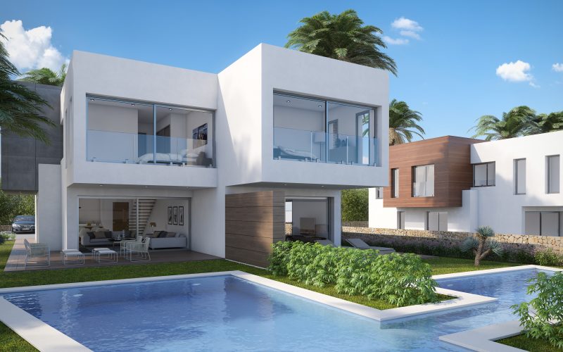 Key-ready villas – 700 meters from the beach – spacious