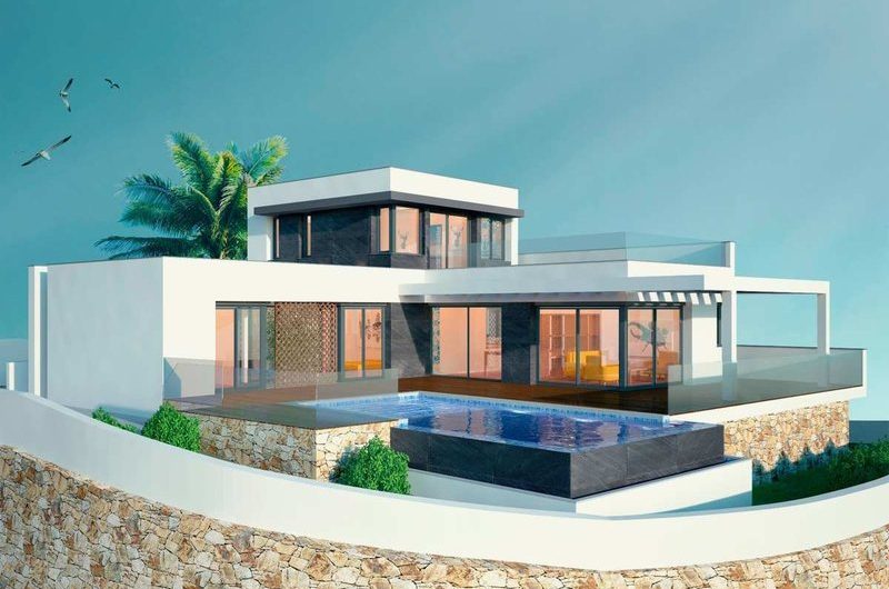 Moderne villa met zeezicht in Moraira te koop | Afwerking naar keuze