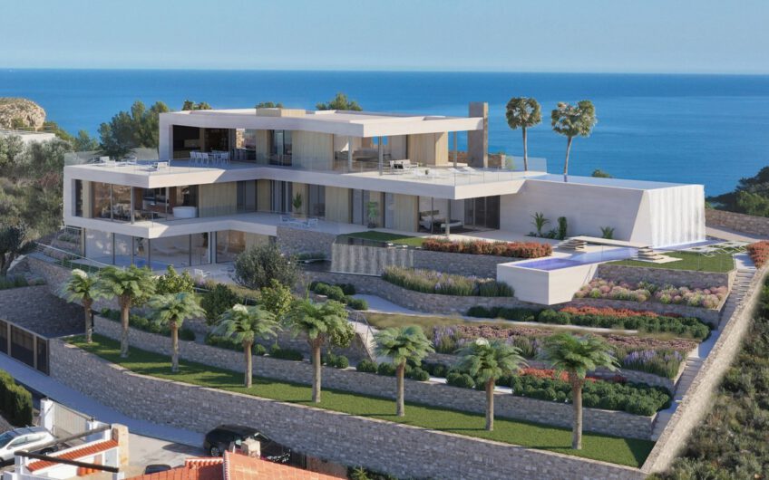 Luxe nieuwbouw villa in Moraira met het beste zeezicht in Moraira