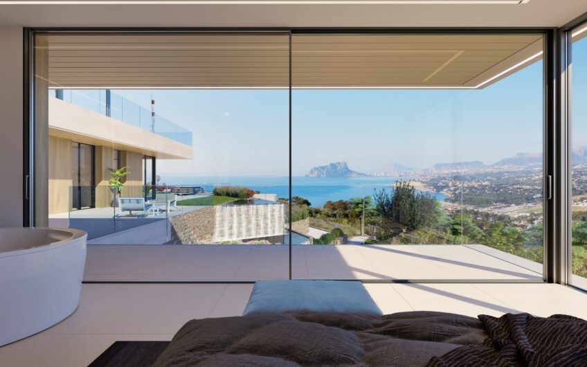 Luxe nieuwbouw villa in Moraira met het beste zeezicht in Moraira